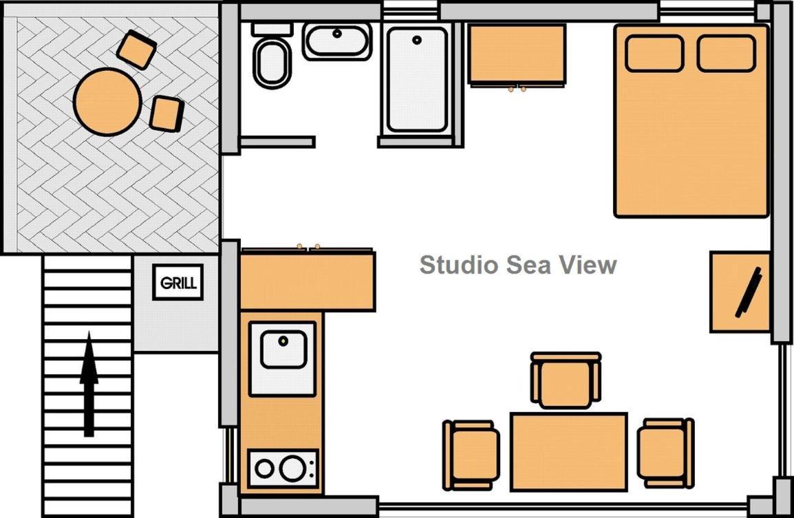 Studio Sea View Borik Ровинь Экстерьер фото